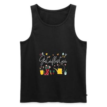 Garten Mama Kleingarten Anfänger Kleingärtnerin - Männer Premium Bio Tank Top - Schwarz - Vorne - AI Model Male 178 light (178cm)