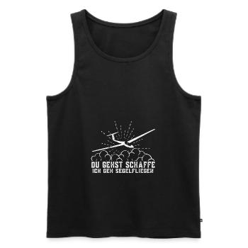 Du gehst Schaffe ich geh Segelfliegen Segelflug - Männer Premium Bio Tank Top - Schwarz - Vorne - Michal (187cm)