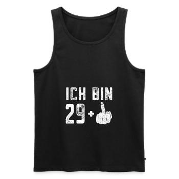 Ich bin 29+ 30. Jahre Geschenk - Männer Premium Bio Tank Top - Schwarz - Vorne - Michal (187cm)
