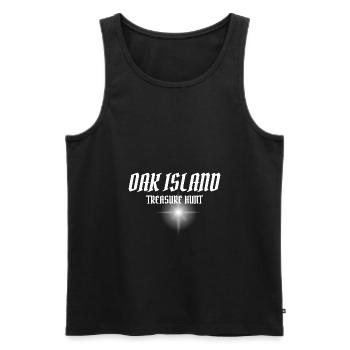 OAK ISLAND / TREASURE HUNTING: Oak Island - Men's Premium Organic Tank Top - black - Front - AI Model Male 178 light (178cm)