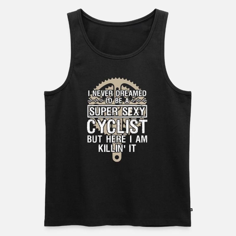 Cyclist Never Dreamed - Männer Premium Bio Tank Top - Schwarz