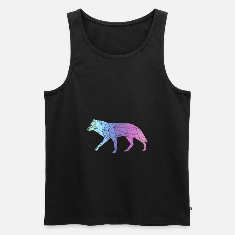 WOLF - Männer Premium Bio Tank Top - Schwarz