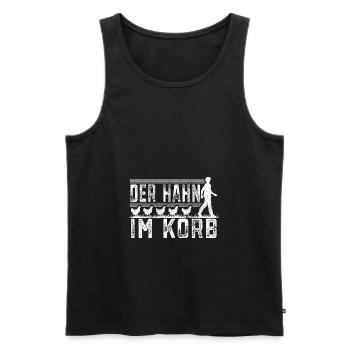 Der Hahn im Korb Hühner Hühnerbesitzer Geschenk - Männer Premium Bio Tank Top - Schwarz - Vorne - Michal (187cm)
