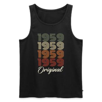 1959 Original Vintage Geburtstagsgeschenk 1959 - Männer Premium Bio Tank Top - Schwarz - Vorne - Michal (187cm)