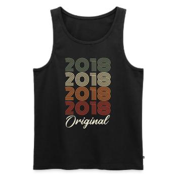 2018 Original Vintage Birthday Gift 2018 - Men's Premium Organic Tank Top - black - Front - Michal (187cm)