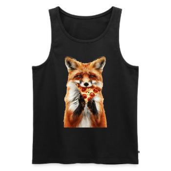 Fuchs - Männer Premium Bio Tank Top - Schwarz - Vorne - Michal (187cm)