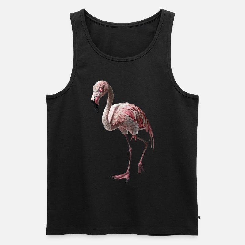 Flamingo - Männer Premium Bio Tank Top - Schwarz