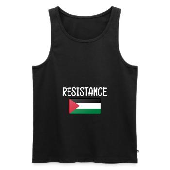 Free Palästina Palestina Falastin Flagge - Männer Premium Bio Tank Top - Schwarz - Vorne - AI Model Male 178 light (178cm)