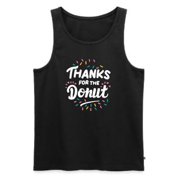 Thanks for the donut - Débardeur bio Premium Homme - noir - Devant - Michal (187cm)