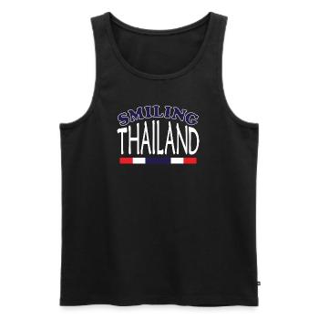 Thailand Smiling - Débardeur bio Premium Homme - noir - Devant - AI Model Male 178 light (178cm)