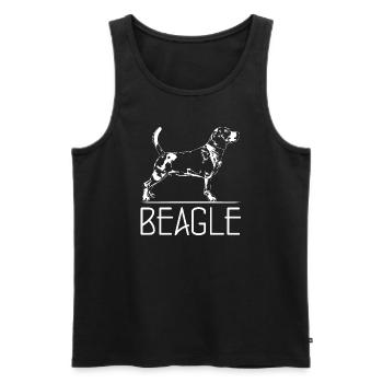BEAGLE Hundeportrait Hund Hunde Wilsigns Jagdhund - Männer Premium Bio Tank Top - Schwarz - Vorne - Michal (187cm)