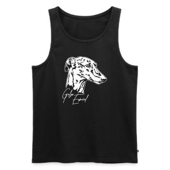 GALGO ESPANOL Portrait Greyhounds Wilsigns - Men's Premium Organic Tank Top - black - Front - Michal (187cm)