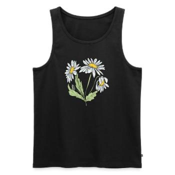 Cottagecore Blume Mond Gänseblümchen - Männer Premium Bio Tank Top - Schwarz - Vorne - Michal (187cm)