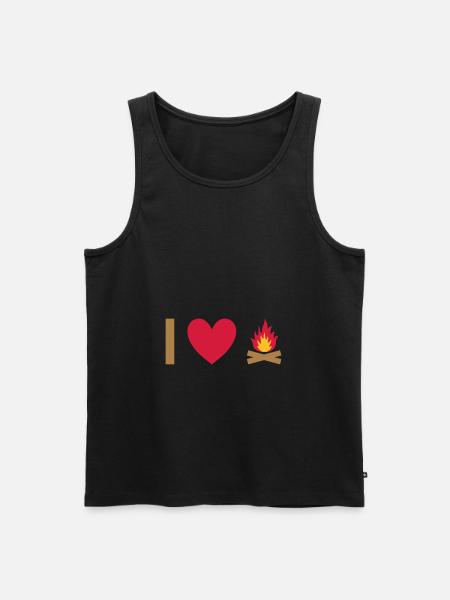 I love campfires - Men's Premium Organic Tank Top - black
