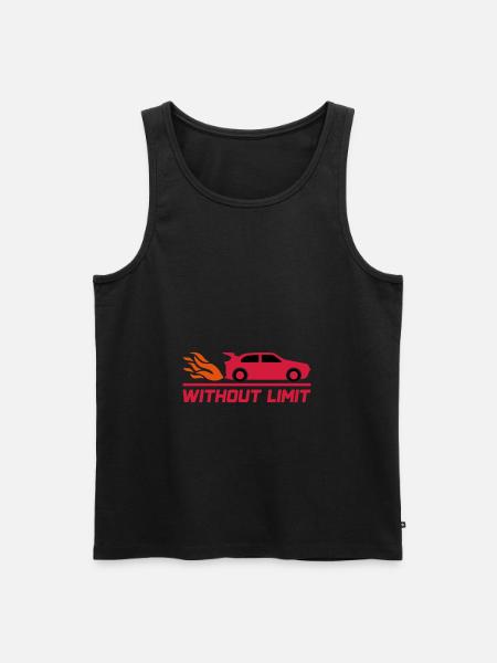 Without limit (Sportwagen) - Männer Premium Bio Tank Top - Schwarz
