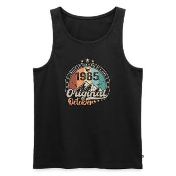 October | The Legends were born in October 1965 - Men's Premium Organic Tank Top - black - Front - Michal (187cm)
