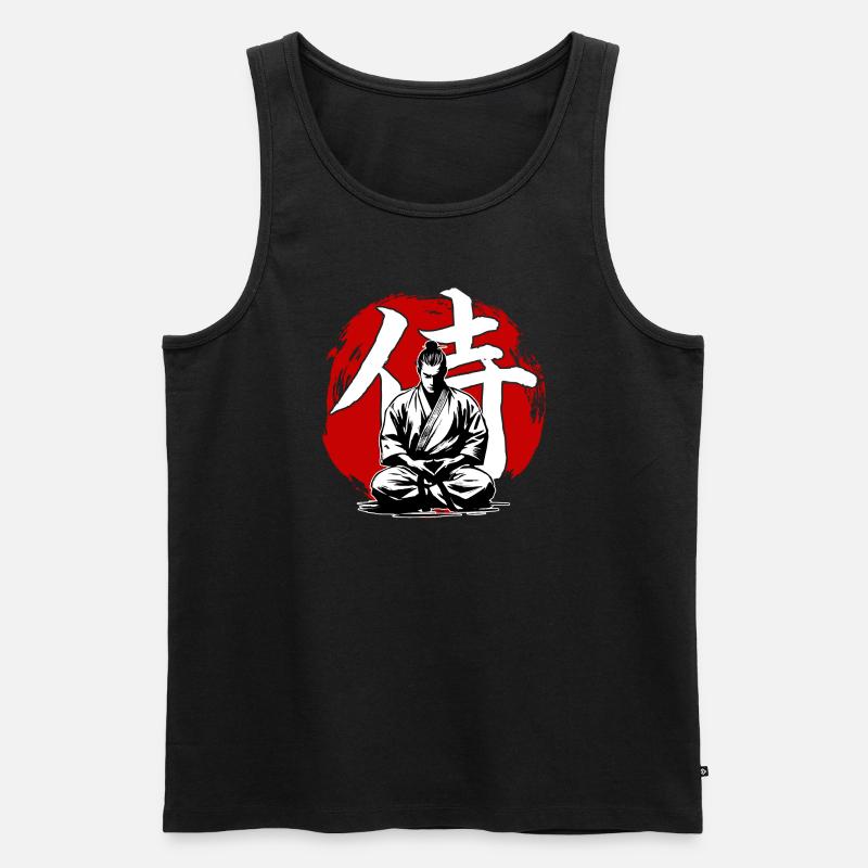Samurai Ronin Karate Kimono Kampfkunst - Männer Premium Bio Tank Top - Schwarz
