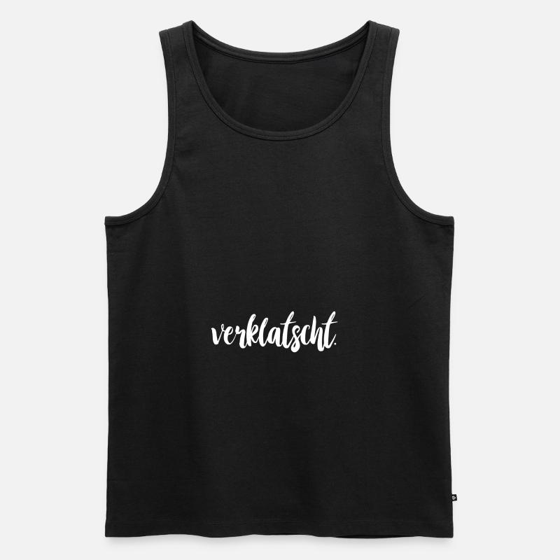 verklatscht. - Männer Premium Bio Tank Top - Schwarz