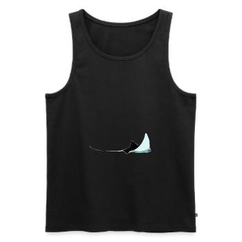 Raie plongée cadeau - Débardeur bio Premium Homme - noir - Devant - Michal (187cm)