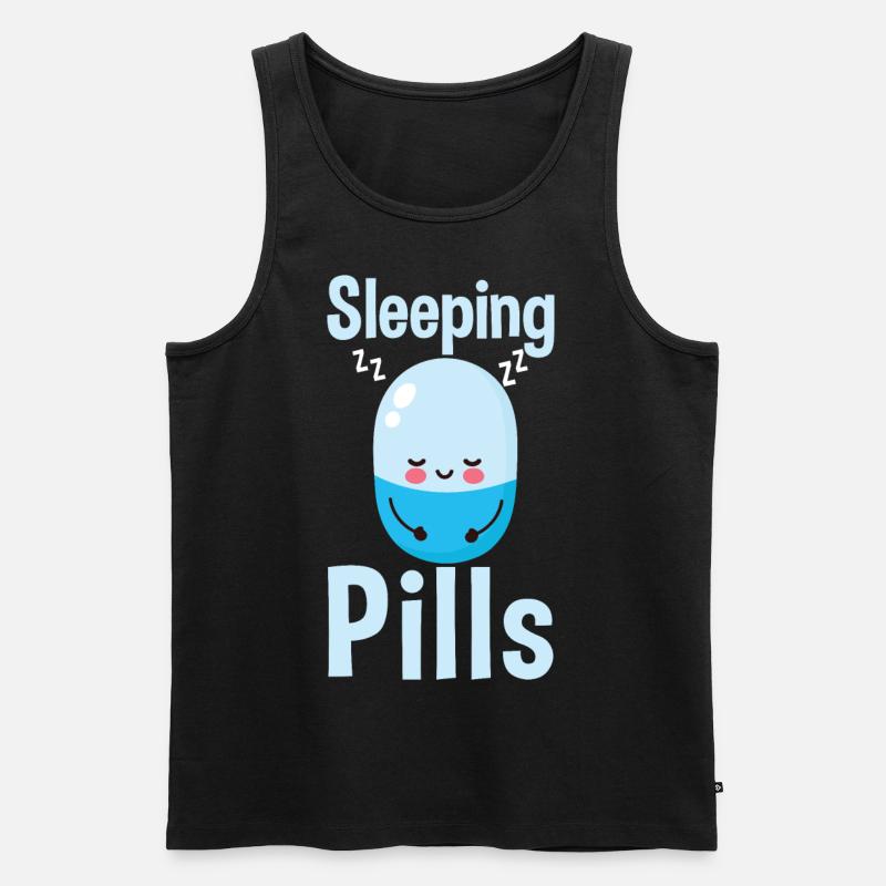 Schlaftabletten Student - Männer Premium Bio Tank Top - Schwarz