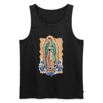 Maria The Virgin - Men's Premium Organic Tank Top - charcoal grey - Front - Alexander (188cm)