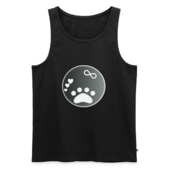 Infinite love of animals - Men's Premium Organic Tank Top - black - Front - AI Model Male 178 light (178cm)