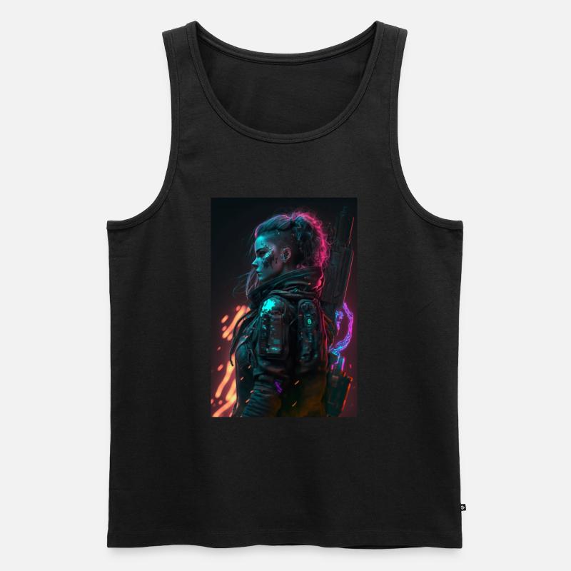 Mädchen aus der Zukunft - Männer Premium Bio Tank Top - Schwarz