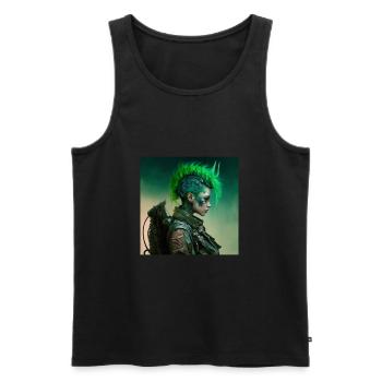 Girls from the future - Men's Premium Organic Tank Top - black - Front - Michal (187cm)