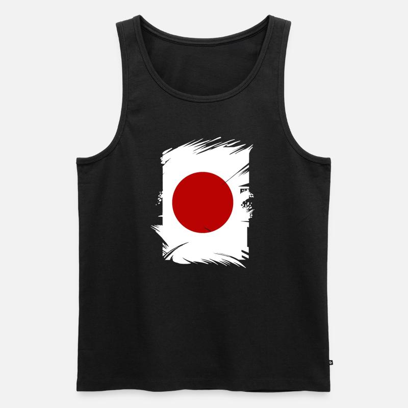 Drapeau du Japon utilisé Look Nihon Drapeau japonais - Débardeur bio Premium Homme - noir
