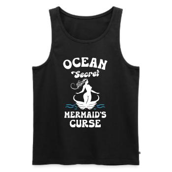 Ocean Secret Mermaid Curse - Männer Premium Bio Tank Top - Schwarz - Vorne - AI Model Male 178 light (178cm)