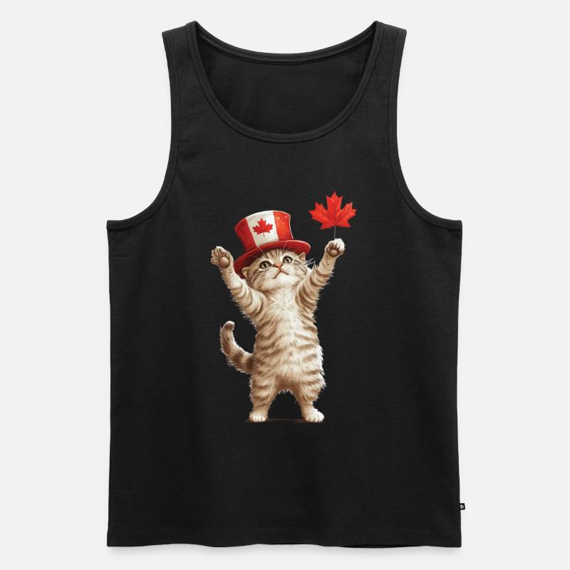 Katze - Männer Premium Bio Tank Top - Schwarz