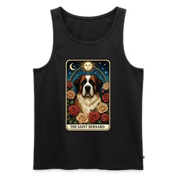 Bernhardiner - Männer Premium Bio Tank Top - Schwarz - Vorne - Michal (187cm)
