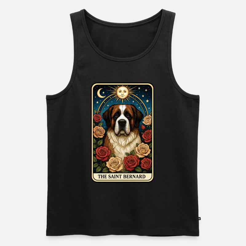 Bernhardiner - Männer Premium Bio Tank Top - Schwarz