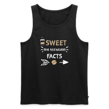 Valeur nutritive du thé sucré - Café - Débardeur bio Premium Homme - noir - Devant - Michal (187cm)