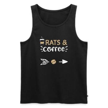 Rats & Coffee - Coffee - Männer Premium Bio Tank Top - Schwarz - Vorne - AI Model Male 178 light (178cm)
