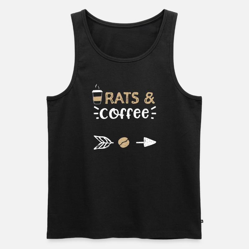 Rats & Coffee - Coffee - Männer Premium Bio Tank Top - Schwarz