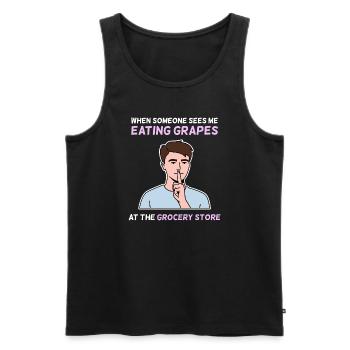 Design d’épicerie pour les jeunes fiers Pinoys - Débardeur bio Premium Homme - noir - Devant - AI Model Male 178 light (178cm)