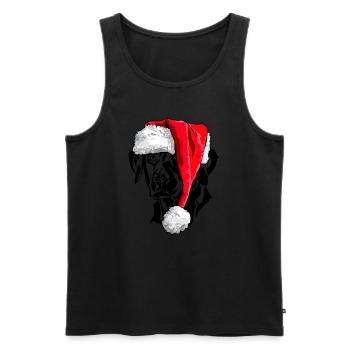 Père Noël Labrador Labbi Chiens Wilsigns - Débardeur bio Premium Homme - noir - Devant - Michal (187cm)