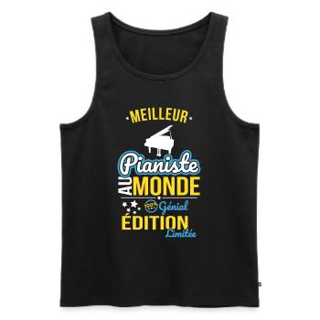 Bester Pianist der Welt - 100% Awesome - Männer Premium Bio Tank Top - Schwarz - Vorne - Michal (187cm)