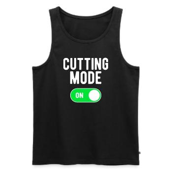 Mode de coupe ON Gym Musculation Poids Entraînement - Débardeur bio Premium Homme - noir - Devant - Michal (187cm)