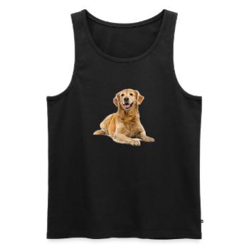 Cadeaux Golden Retriever impressionnants - Débardeur bio Premium Homme - noir - Devant - Michal (187cm)