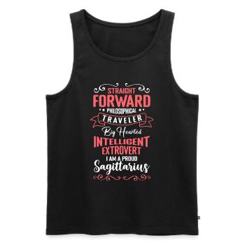 Schütze Astrologie Tierkreis Sternbild - Männer Premium Bio Tank Top - Schwarz - Vorne - Michal (187cm)