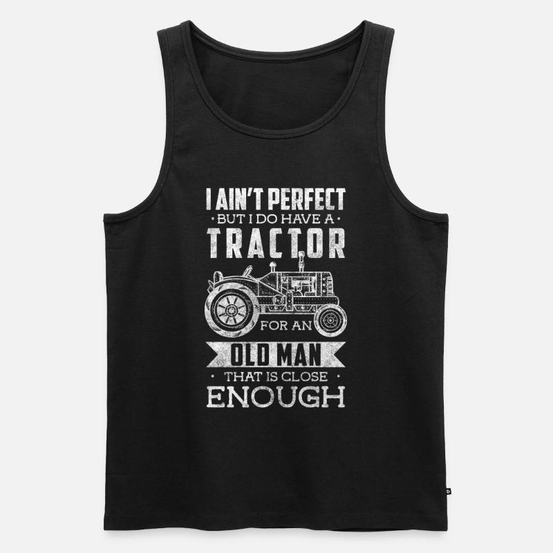Bauer Bauernhof Acker Ernte - Männer Premium Bio Tank Top - Schwarz