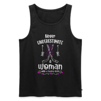 Hockey Team Players Skate - Men's Premium Organic Tank Top - black - Front - Michal (187cm)