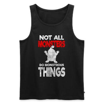 Horror Creature Family - Men's Premium Organic Tank Top - black - Front - AI Model Male 178 light (178cm)