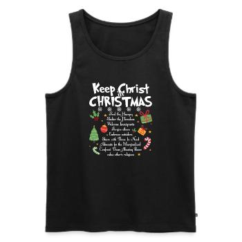 Christmas Keep Christ In Christmas - Men's Premium Organic Tank Top - black - Front - Michal (187cm)