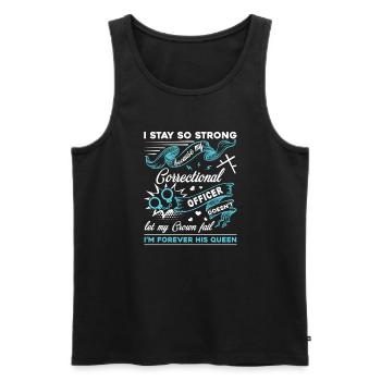 Correctional Officer Correctional Officer's Lady - Men's Premium Organic Tank Top - black - Front - Michal (187cm)