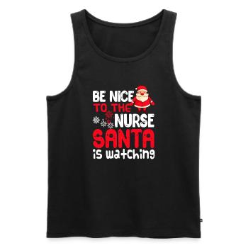 Be Nice To Nurse Christmas - Men's Premium Organic Tank Top - black - Front - Michal (187cm)