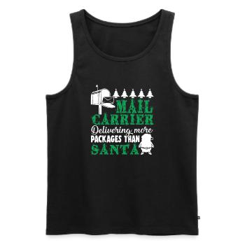 Christmas Mail Carrier Delivering More Packages - Men's Premium Organic Tank Top - black - Front - Michal (187cm)