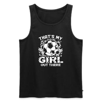 Soccer That's My Girl Out There - Men's Premium Organic Tank Top - black - Front - Michal (187cm)